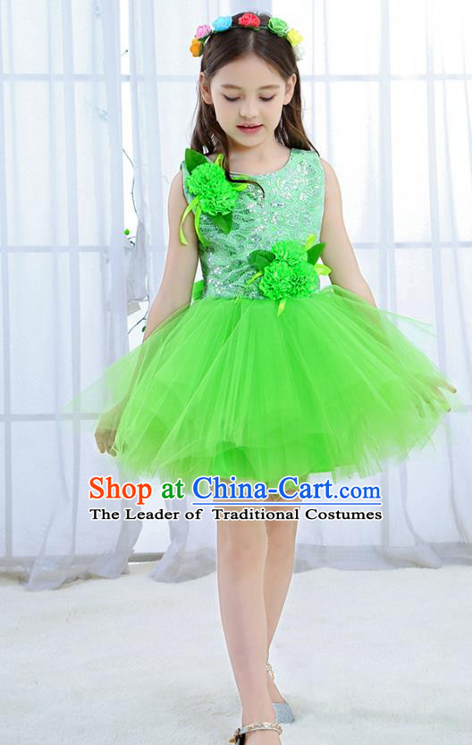 Children Stage Performance Costume Catwalks Folk Dance Clothing Classical Dance Dress