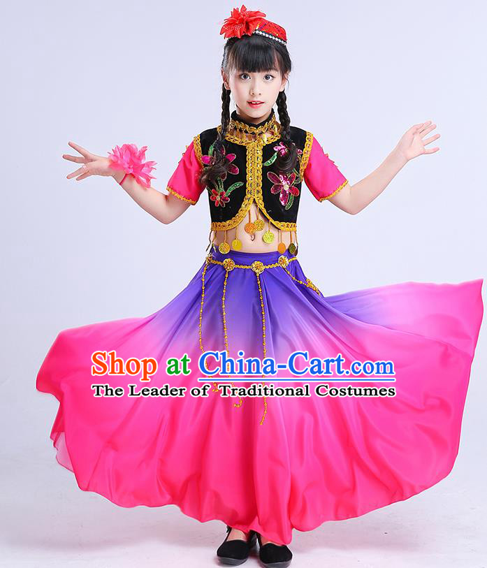 Children Stage Performance Costume Catwalks Folk Dance Clothing Classical Dance Dress