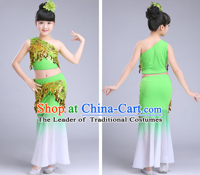 Children Stage Performance Costume Catwalks Folk Dance Clothing Classical Dance Dress