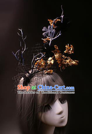 Top Grade Catwalks Hair Accessories Halloween Hair Clasp Stage Performance Modern Fancywork Headwear