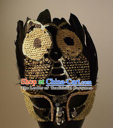 Halloween Exaggerated Owl Face Mask Venice Fancy Ball Props Stage Performance Accessories Christmas Mysterious Masks