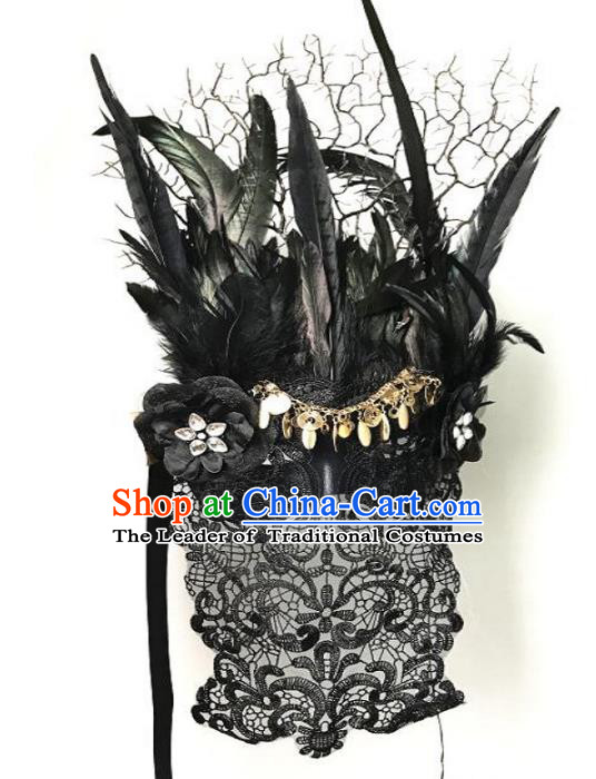 Top Performance Catwalks Headwear Halloween Cosplay Hair Accessories Mask