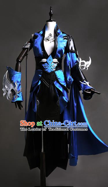 China Ancient Swordsman Costume Chinese Traditional Knight-errant Clothing for Men