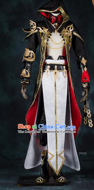 China Ancient Cosplay Swordsman Costumes Chinese Traditional General Knight-errant Clothing for Men