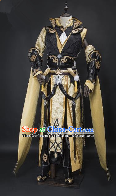 China Ancient Cosplay General Swordsman Costumes Chinese Traditional Knight-errant Clothing for Men