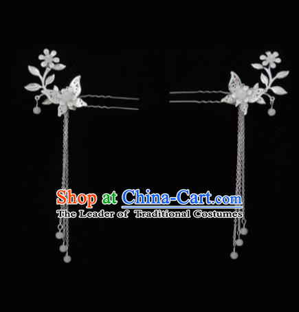 China Ancient Hair Accessories Hanfu Tassel Butterfly Step Shake Chinese Classical Hairpins for Women