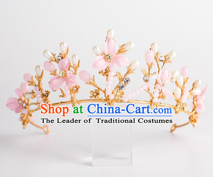 Baroque Bride Hair Accessories Classical Wedding Hair Clasp Retro Flowers Imperial Crown Headwear for Women