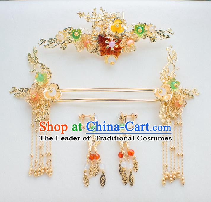 Chinese Ancient Style Hair Jewelry Accessories Cosplay Hairpins Headwear Hair Crown Headdress for Women