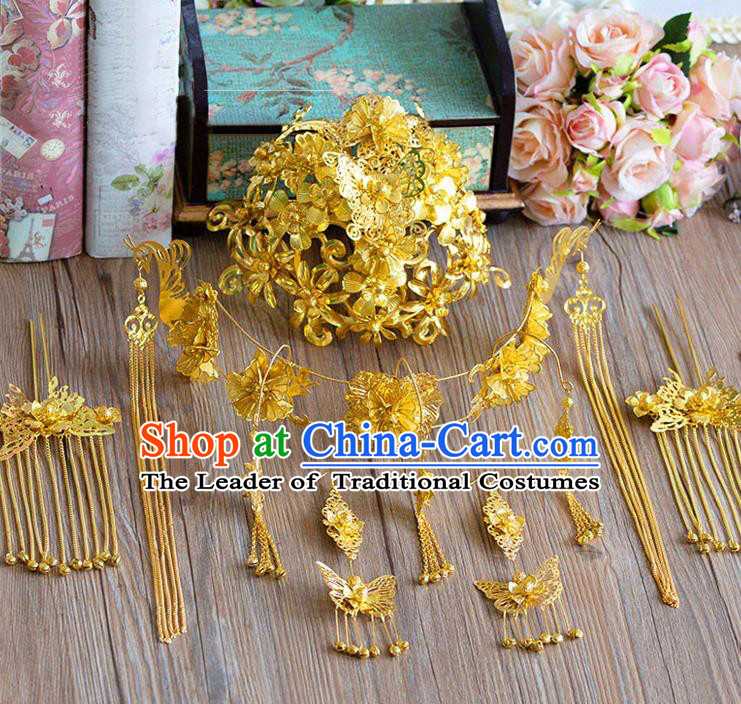 Chinese Ancient Style Hair Jewelry Accessories Cosplay Hairpins Headwear Hair Crown Headdress for Women