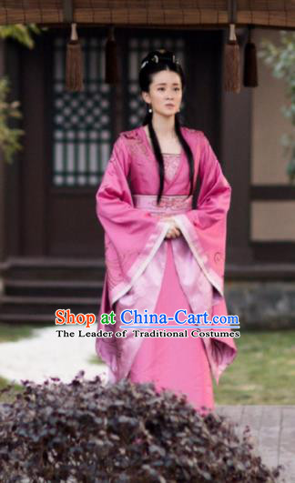 Chinese Ancient Princess Consort Hanfu Dress Television Drama Nirvana in Fire Palace Lady Embroidered Replica Costume for Women