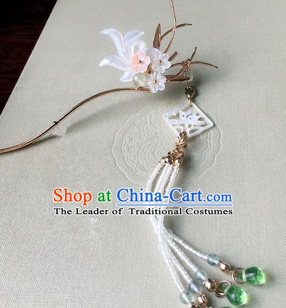 Traditional Handmade Chinese Ancient Classical Hair Accessories Hairpins Beads Tassel Hair Stick for Women