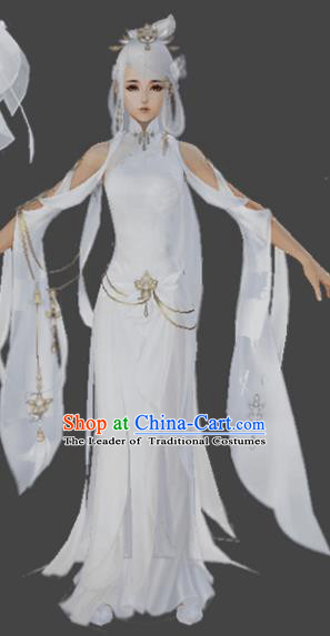 Chinese Ancient Costume Cosplay Fairy Swordswoman Dress Hanfu Clothing for Women