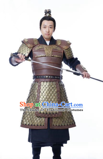 Traditional Chinese Ancient General Costume Untouchable Lovers Northern and Southern Dynasties Warrior Body Armour for Men