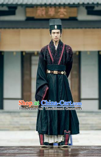 Traditional Chinese Ancient Minister Costume Untouchable Lovers Chancellor Knight-errant Clothing for Men
