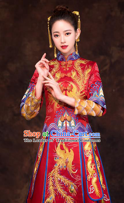 Traditional Chinese Wedding Costumes Traditional Xiuhe Suits Ancient Chinese bridal Full Dress