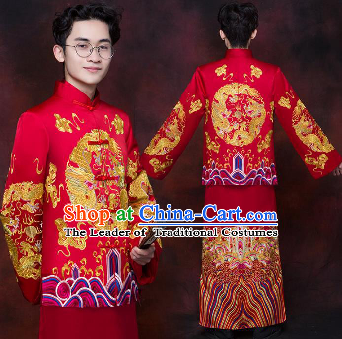 Traditional Chinese Wedding Costumes Traditional Xiuhe Suits Ancient Chinese bridal Full Dress