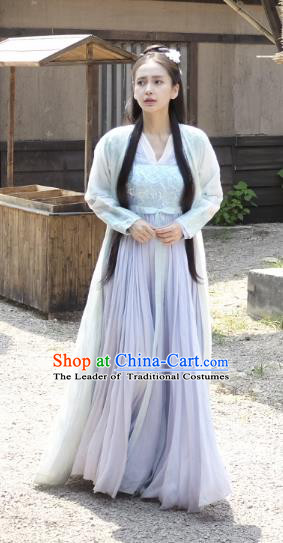 Chinese Ancient Swordswoman Hanfu Dress Northern and Southern Dynasties Female Knight-errant Replica Costume for Women