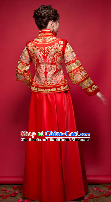 Traditional Chinese Wedding Costumes Traditional Xiuhe Suits Ancient Chinese bridal Full Dress