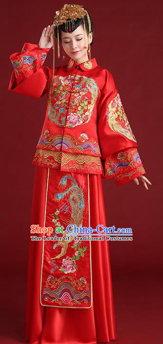 Traditional Chinese Wedding Costumes Traditional Xiuhe Suits Ancient Chinese bridal Full Dress