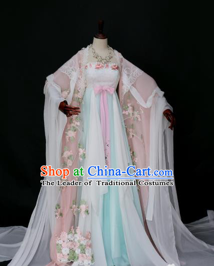 Chinese Ancient Palace Lady Hanfu Han Dynasty Imperial Concubine Queen Embroidered Historical Costumes for Women