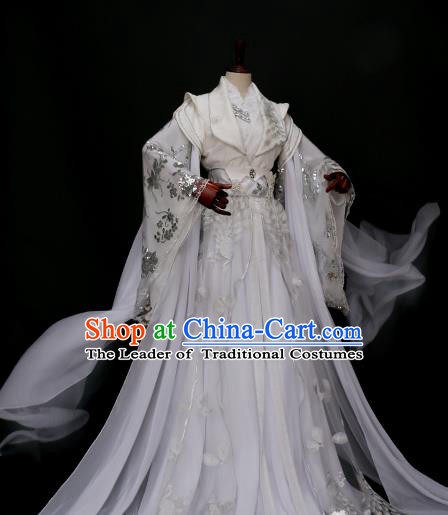 Traditional Chinese Princess Costume Ancient Imperial Concubine Embroidered Hanfu Dress for Women