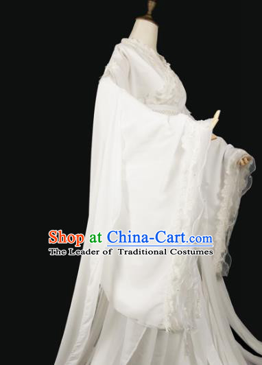 Chinese Ancient Cosplay Princess Consort White Hanfu Dress Han Dynasty Palace Lady Costume for Women