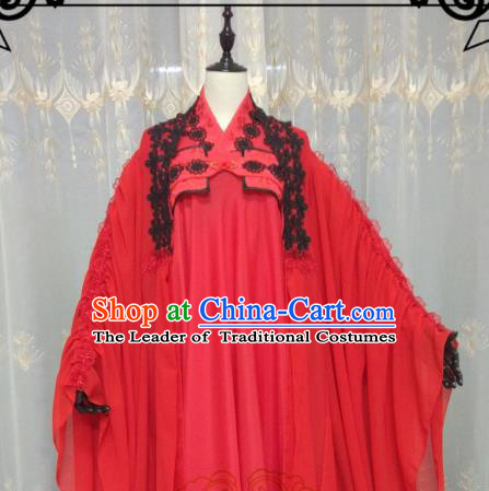 Chinese Ancient Palace Lady Hanfu Han Dynasty Imperial Concubine Queen Embroidered Historical Costumes for Women
