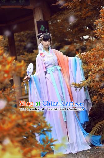 Chinese Ancient Palace Lady Hanfu Han Dynasty Imperial Concubine Queen Embroidered Historical Costumes for Women