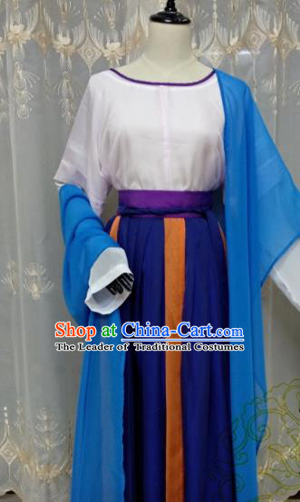Chinese Ancient Court Maid Costume Cosplay Swordswoman Clothing Tang Dynasty Palace Lady Hanfu Dress for Women