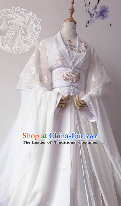 Chinese Ancient Palace Lady Hanfu Han Dynasty Imperial Concubine Queen Embroidered Historical Costumes for Women