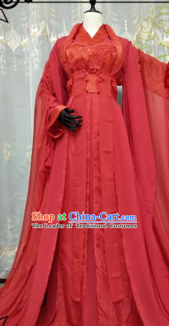 Chinese Ancient Palace Lady Hanfu Han Dynasty Imperial Concubine Queen Embroidered Historical Costumes for Women