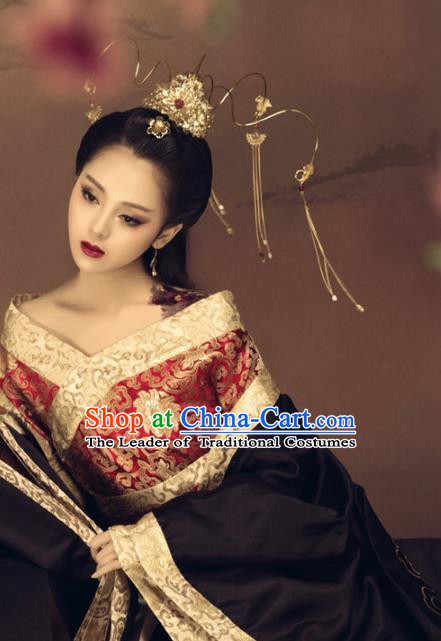 Chinese Ancient Palace Lady Hanfu Han Dynasty Imperial Concubine Queen Embroidered Historical Costumes for Women