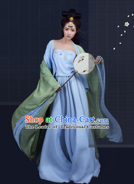 Chinese Ancient Imperial Concubine Hanfu Dress Traditional Tang Dynasty Princess Embroidered Costume for Women