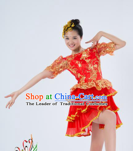 Traditional Chinese Fan Dance Folk Dance Costume Classical Yangko Dance Modern Dance Dress Halloween Clothing