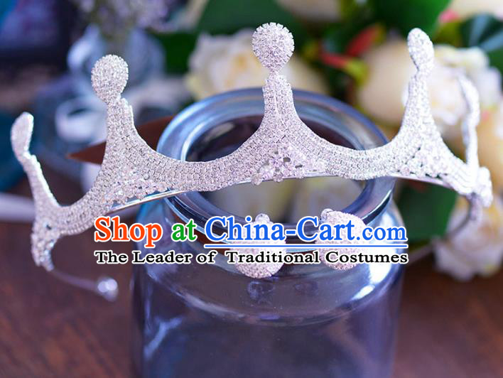Handmade Baroque Style Hair Jewelry Accessories Bride Royal Crown Princess Imperial Crown for Women