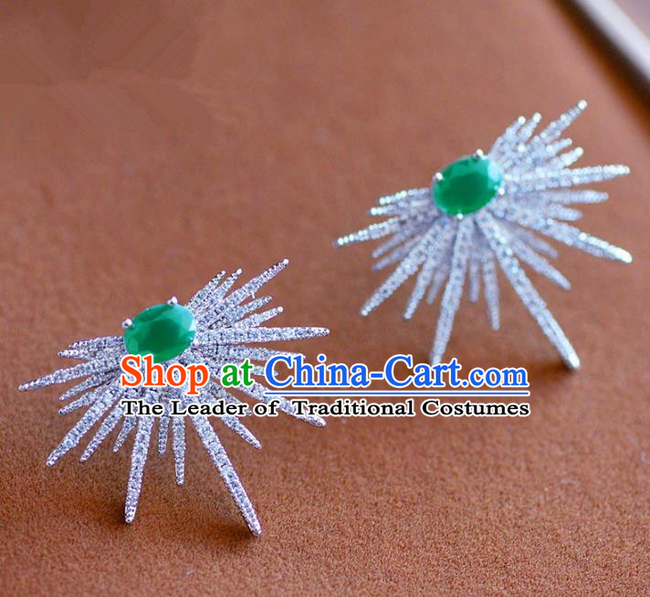 Top Grade Handmade Wedding Jewelry Accessories Zircon Dragonfly Earrings for Women