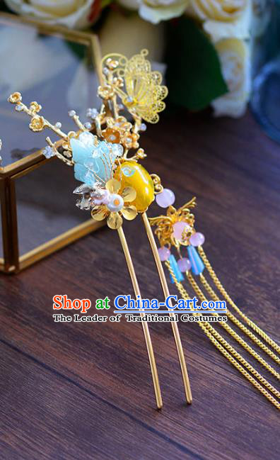 Chinese Ancient Hair Jewelry Accessories Hairpins Headwear Headdress Royal Crown for Women