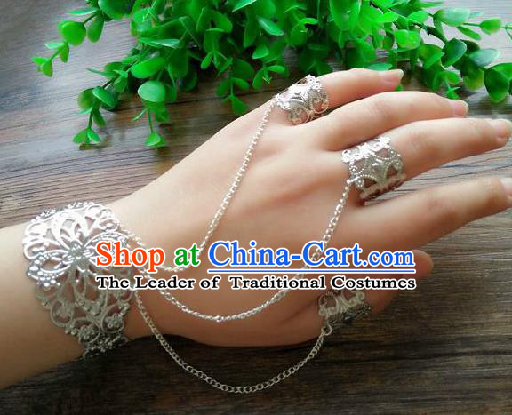 Chinese Ancient Handmade Wedding Jewelry Accessories Bracelet with Rings for Women