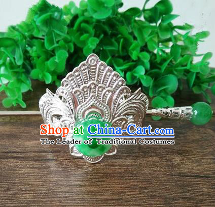 China Ancient Nobility Childe Handmade Hair Accessories Swordsman Jade Hairdo Crown Headwear for Men