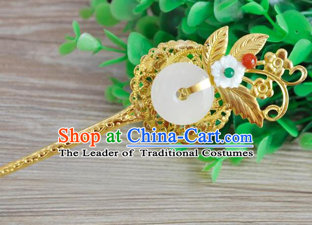 Ancient Chinese Handmade Jade Hair Clips Hair Accessories Classical Hairpins for Women