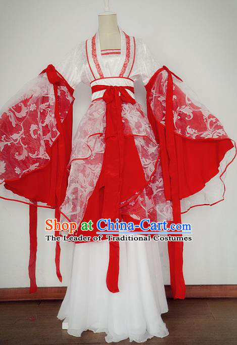 Chinese Ancient Swordsman Hanfu Han Dynasty Imperial Concubine Queen Embroidered Historical Costumes