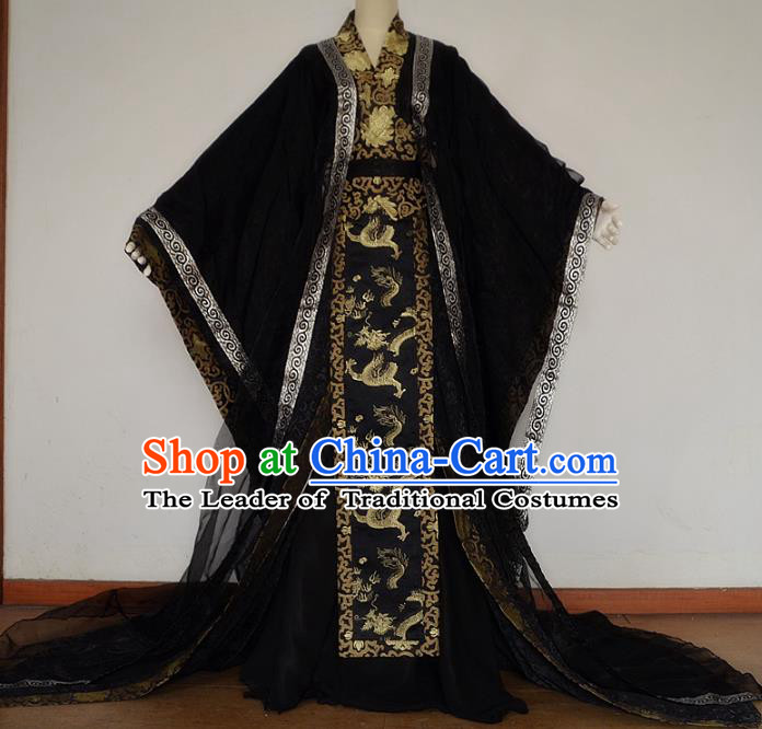 Chinese Ancient Swordsman Hanfu Han Dynasty Imperial Concubine Queen Embroidered Historical Costumes