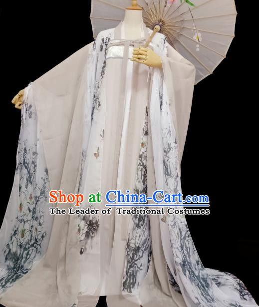 Chinese Ancient Swordsman Hanfu Han Dynasty Imperial Concubine Queen Embroidered Historical Costumes