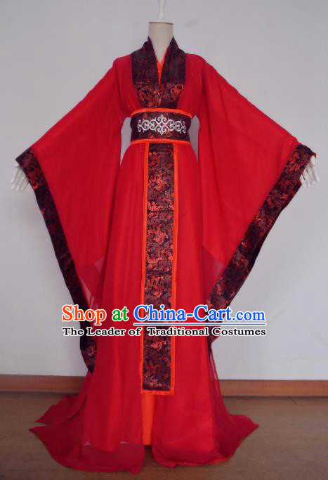 Chinese Ancient Cosplay Scholar Wedding Costume Han Dynasty Bridegroom Swordsman Clothing for Men