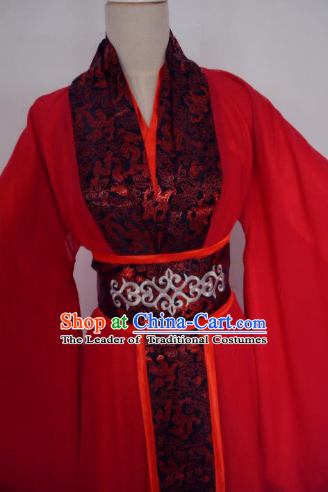 Chinese Ancient Swordsman Hanfu Han Dynasty Imperial Concubine Queen Embroidered Historical Costumes