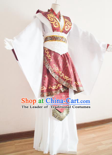 Chinese Ancient Swordsman Hanfu Han Dynasty Imperial Concubine Queen Embroidered Historical Costumes
