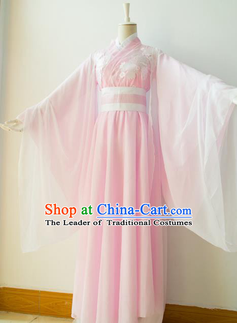 Chinese Traditional Han Dynasty Princess Pink Hanfu Dress Ancient Cosplay Imperial Consort Costume for Women