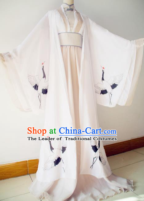 Chinese Ancient Swordsman Hanfu Han Dynasty Imperial Concubine Queen Embroidered Historical Costumes