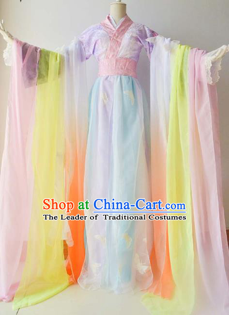 Chinese Traditional Han Dynasty Nobility Lady Hanfu Dress Ancient Swordsman Costume for Women