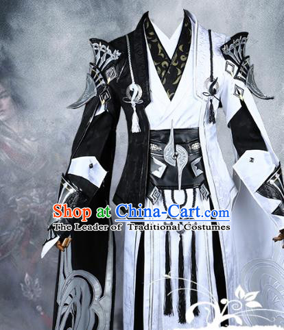 Chinese Ancient Cosplay Knight-errant Costume Nobility Childe Swordsman Body Armour Clothing for Men